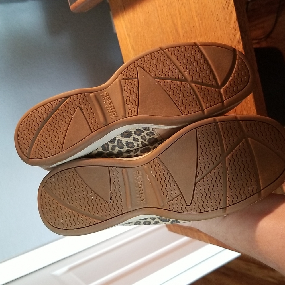 Sperry Top Siders, Leopard Print, Size 7 - image 4